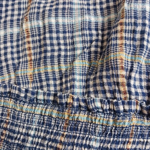 Anthropologie Pilcro Jessie Smocked Plaid Halter Top - Picture 6 of 9